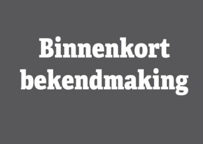 Nog aan te kondigen